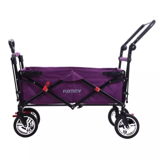 FUXTEC Bollerwagen CT-700 PURPUR Kinderwagen Strandwagen Gerätewagen Handwagen 3