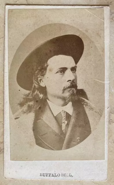 ORIGINAL - BUFFALO BILL CODY 1870's CDV PHOTO