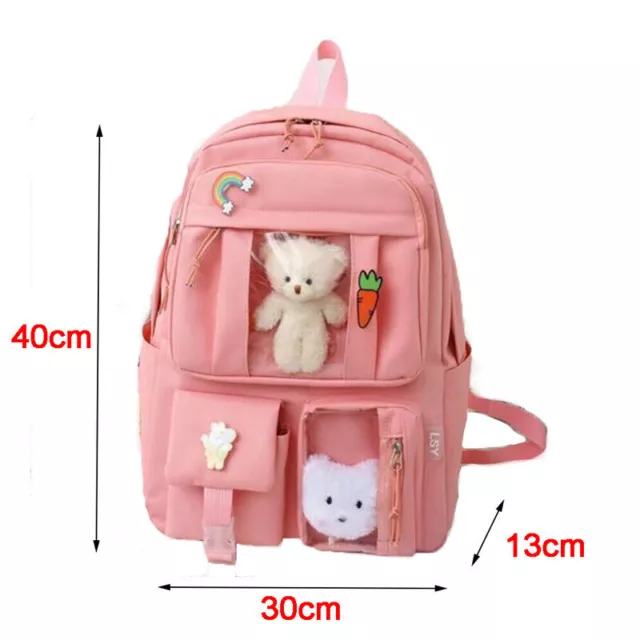 5pcs/set Backpack School Bags for Teenage Girls Backpacks Women Travel Backpacks 2