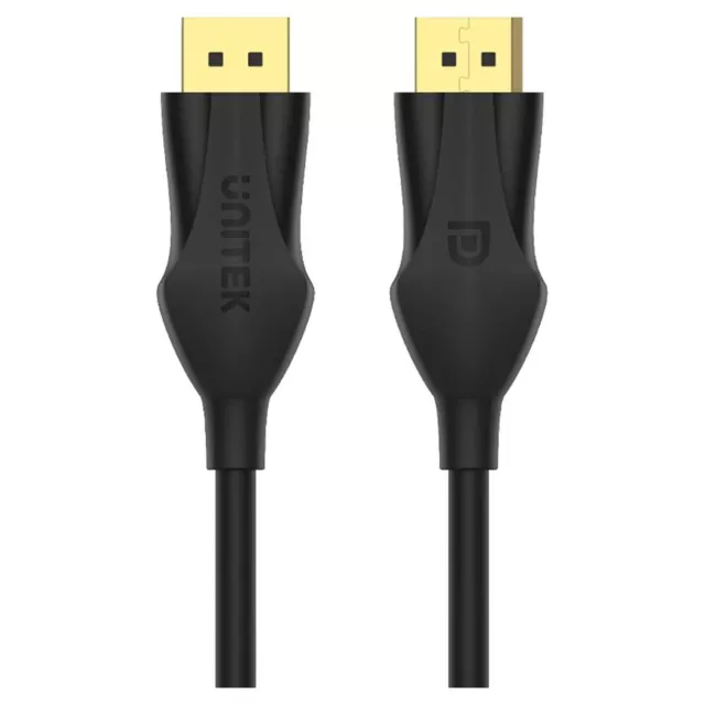 UNITEK DisplayPort 1.4 (DSC 1.2, 8K/60Hz, 3m) Kabel Cable Audio/Video Schwarz