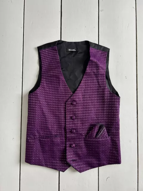 Cappotto e fazzoletto viola per bambini taglia 10-12 Y