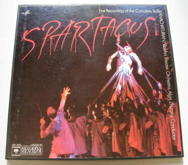 4 LP BOX COLUMBIA MELODIYA Khachaturian SPARACUS Ballet ZHURAITIS D4M-33493  EX+