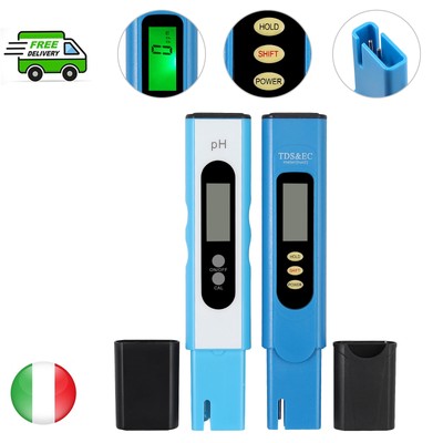 Efantur TDS Tester EC Misuratore Qualità dellAcqua EC Temperatura 3 in 1 con LCD Digitale per Test Conducibilitą Durezza Acqua Acquario Piscine TDS 