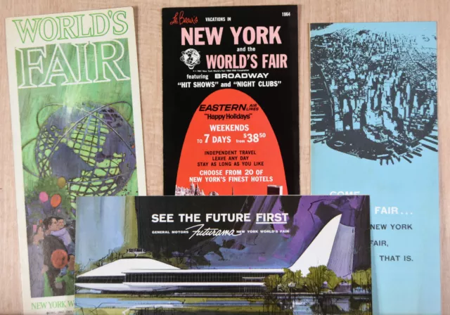 1964 Worlds Fair New York Lot Flyers Pamphlets Tower of Light Rate Schedule Maps 2