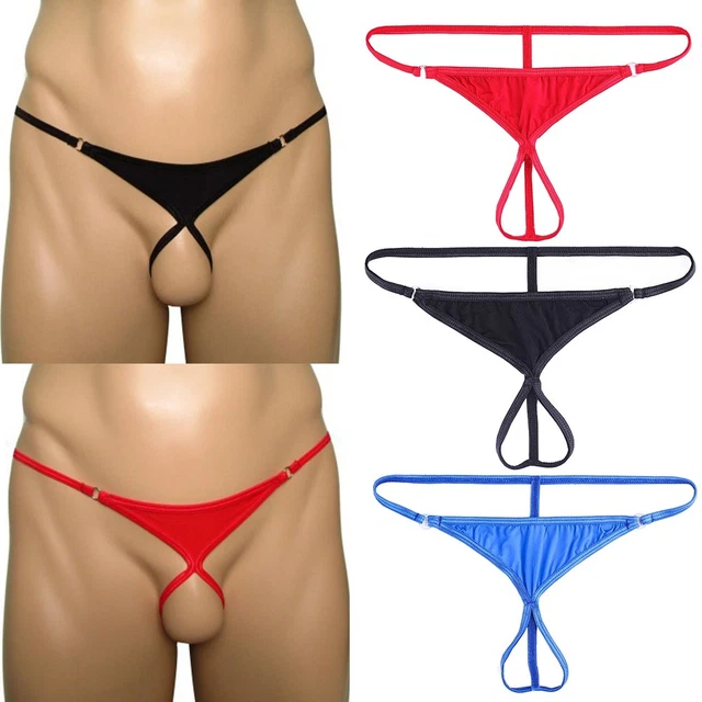 Sous-vêtement Homme C-String Bikini Thong En Dentelle Florale - Taille Unique, Sans Entrejambe