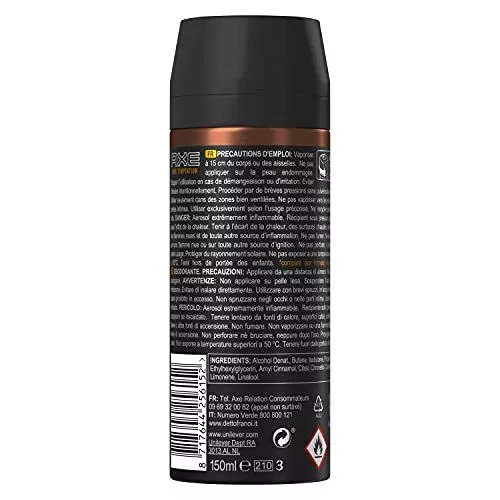 Axe Déodorant Homme Bodyspray Dark Temptation 48h non-stop de fraîcheur 150 mL 2