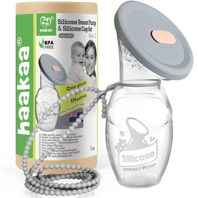 Manual Breast Pump 4Oz/100Ml with Silicone Strap Set Breastfeeding Essen
