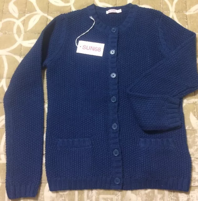 Sun68 AX Cardigan Blu Tg.12anni/38