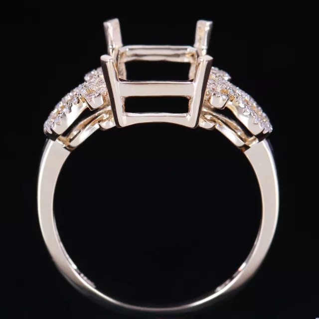 14K YELLOW GOLD Fine Jewelry Emerald 9x7mmto10x8mm SI/H Diamond Semi ...
