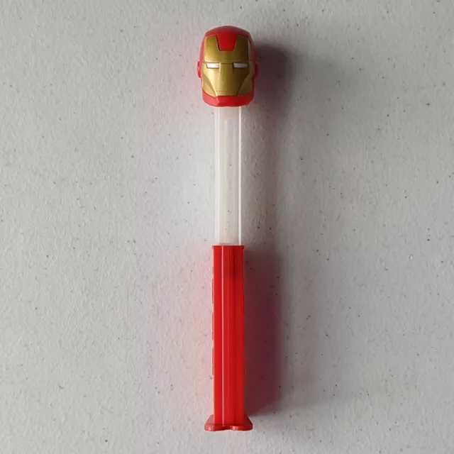 2015 PEZ Marvel Universe MCU Iron Man Candy Dispenser China Red Stem w/ Feet Toy