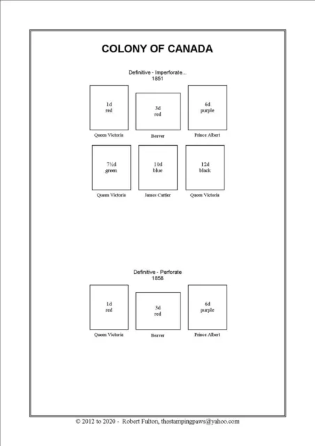 CANADIAN PROVINCES - Print Your Own Stamp Album - for A4 paper+