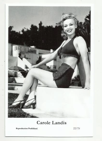 (Bx21) Carole Landis Swiftsure Photo Postcard (22/75) Filmstar Pin Up Glamor