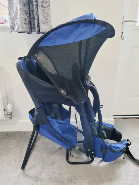 Vango Champ Baby Carrier Backpack With Rain & Sun Shade Covers Blue