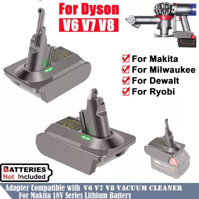 Battery Adapter For Makita For Milwaukee For Ryobi 18V to Dyson V6 V7 V8 Vacuum
