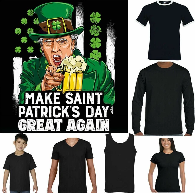 ST. PATRICK'S DAY T-SHIRT, President Donald Trump Make Great Again Paddy's Irish