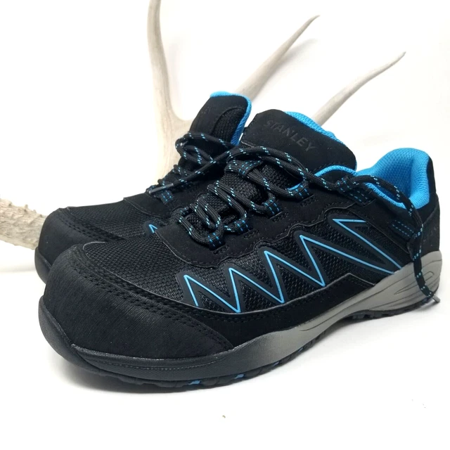 Stanley Women's Shoes 11 Breeze Low Composite Toe Work Shoes Blk/Blu