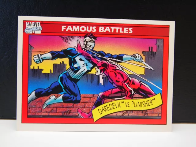 Daredevil Vs. The Punisher  1990 Marvel Universe # 110 Famous Battles Comic Card