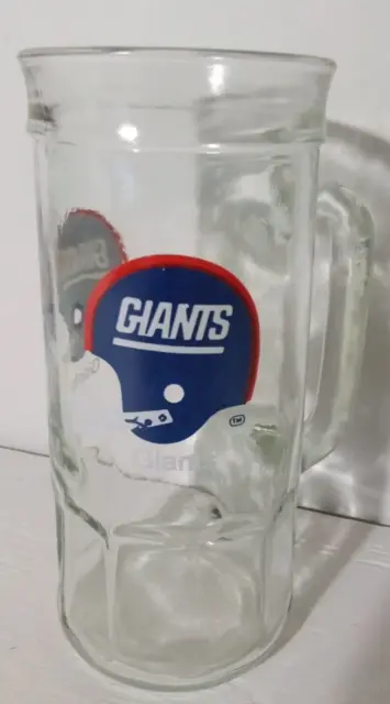 New York Giants NFL Vintage Fisher Peanuts Glass Drinking Mug