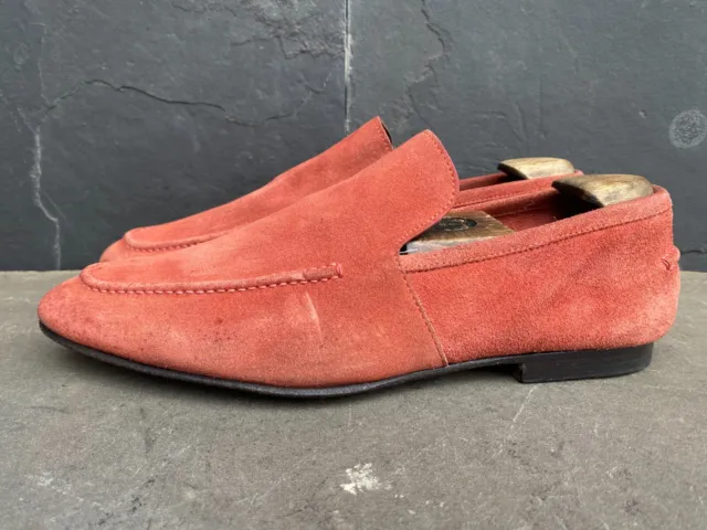 Gucci Red Suede Leather Loafer Size EU 40 | US 7 Jordaan