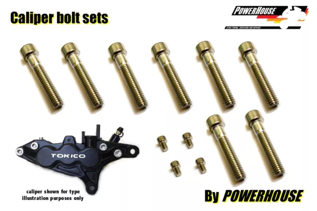 Kawasaki ZX 9 R Ninja E1-E2 Stainless joint bolt set Tokico front brake calipers