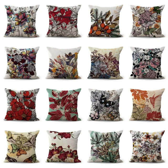 set of 12 indoor dorm room furniture cushions art nouveau flower