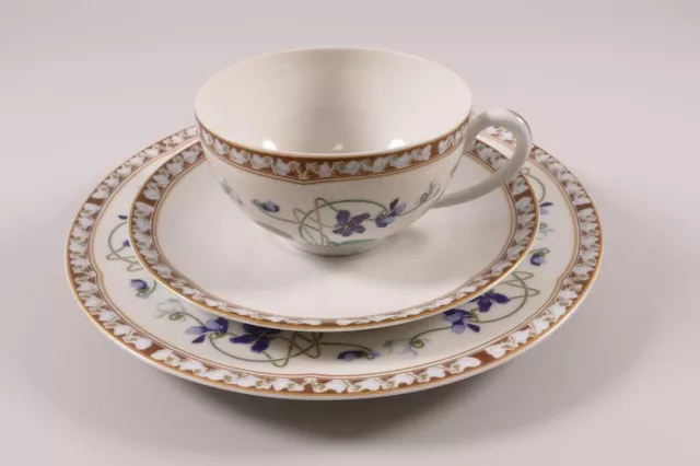 Sammelgedeck Haviland Jugendstil Limoges Euginie Blumen Tasse &UT &Telller