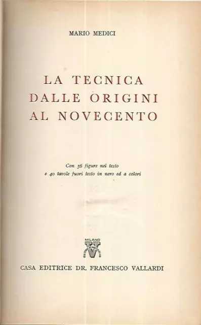 L a tecnica dalle origini al novecento