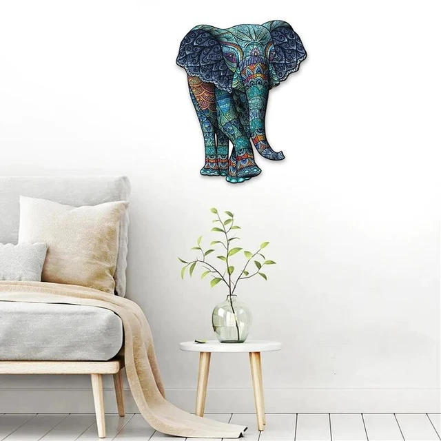 Elephant Lion Shape Jigsaw Puzzle Adults Kids Educational Birthday Toys Gifts 8