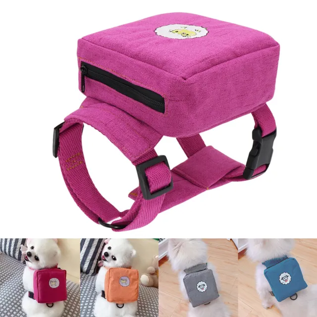 Dog Backpack Carrier Cute Soft Walk Vest Harness Travel Treat Bag for Small Dogs