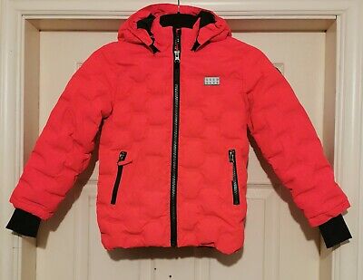 Official Lego Wear Girls Pink Puff Bomber Winter Jacket Coat Age 6 Years VGC