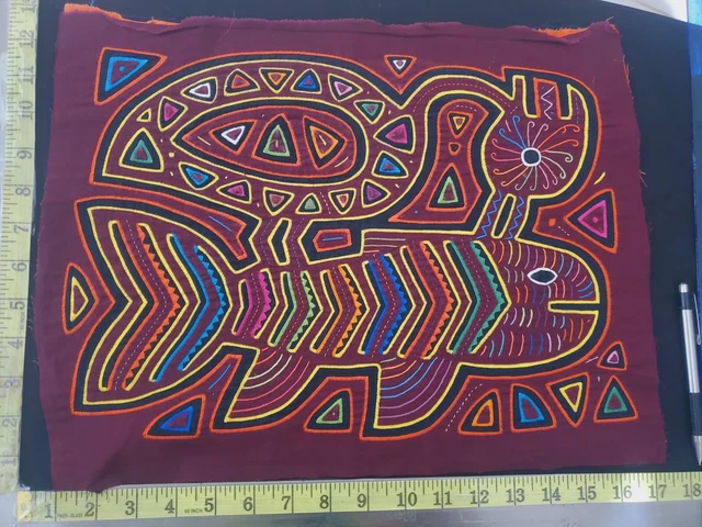 Panama Kuna Mola Folk Art Reverse Applique Embroidery Quilted 1935
