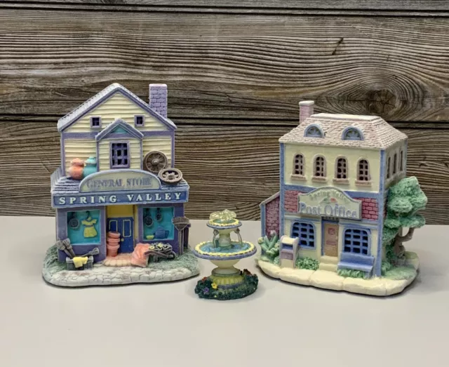 Avon Gift Collection Spring Valley lighted Village General Store Post Office