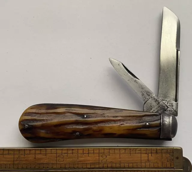 Alfred Field and Co. Sheffield Stag Handled Antique Pocket Knife c.late 1800s