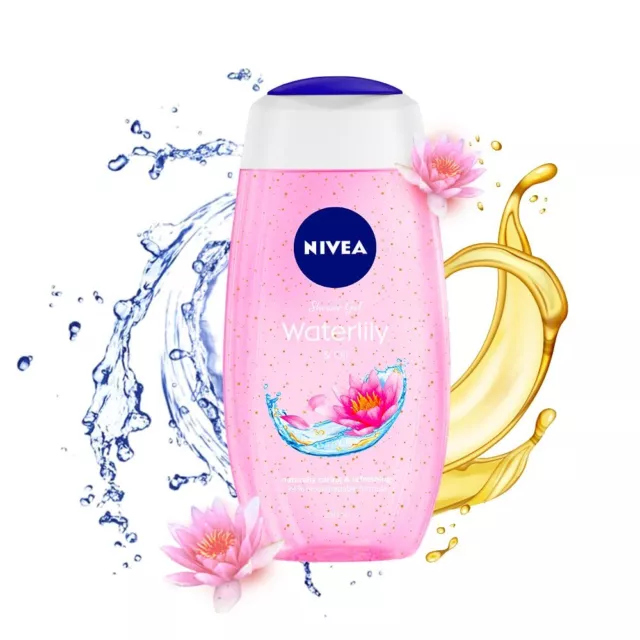 NIVEA Corps Lavage Nénuphar & Huile Gel Douche Nénuphar Fleur - 250ml