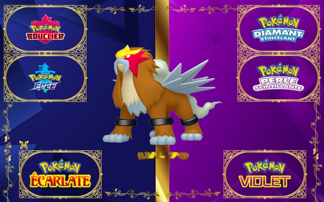Pokémon Entei Shiny 6IV - Pour Jeu Diamant Étincelant / Perle Scintillante Sur Nintendo Switch - Neuf