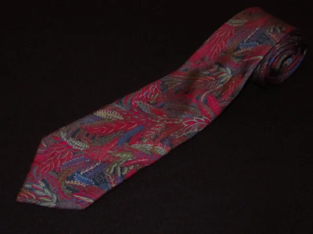 Gucci Tie Fushia Blue Floral Flower Printed Necktie Mens Italian Silk Designer