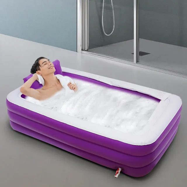Vasca da bagno gonfiabile 180 cm SPA pieghevole mobile per adulti