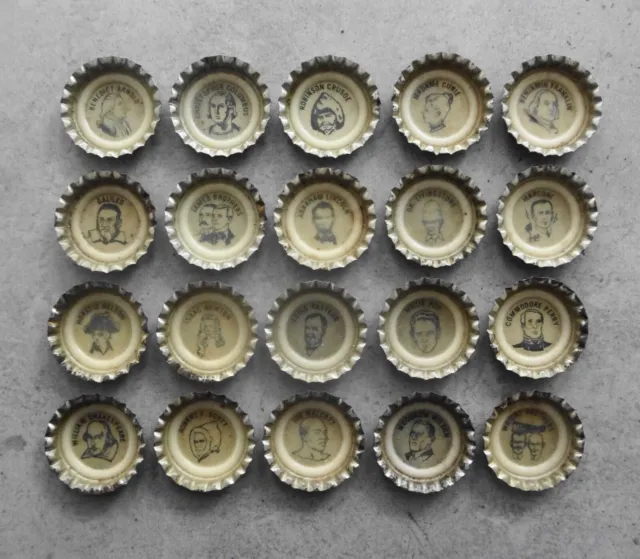 1969 Coke Bingo Bottle Caps Complete Set Of 20 Unused Joe Walcott Willie Pep