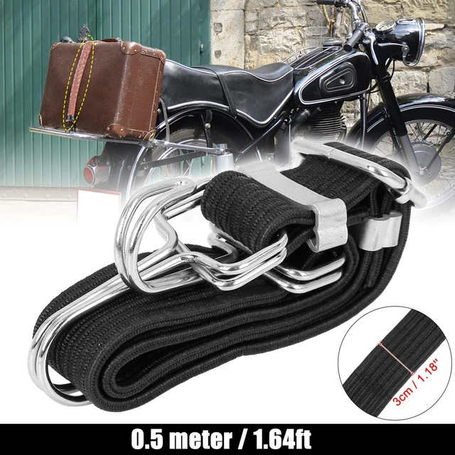 0,5 metri cinghia bagaglio moto nera cinghia elastica con ganci