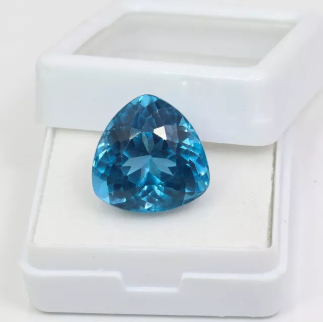 11.40 Ct Rare Sky Blue Spinel Ceylon Trillion Cut Gemstone GIE certificate