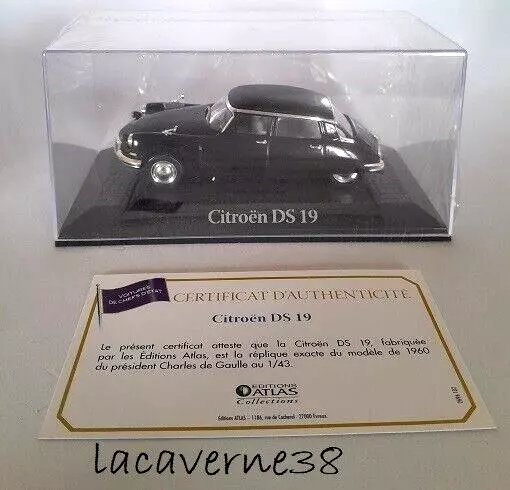 Voiture miniature 1/43 ATLAS CITROEN DS 19 PRESIDENTIELLE 1962 noir collection