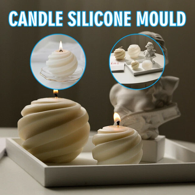 3D Bougie Silicone Moule À La Main DIY Savon Bougie Faire Moule Vis Boule Outils
