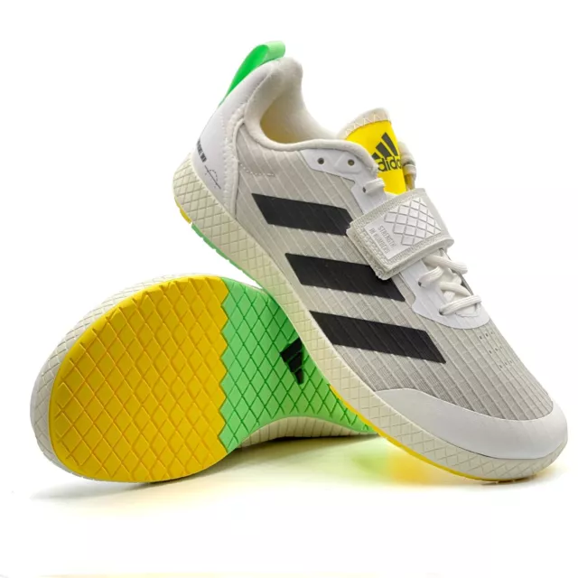 ADIDAS THE TOTAL Weightlifting Shoes CrossFit Trainers Deadlift GW6353 WOD White