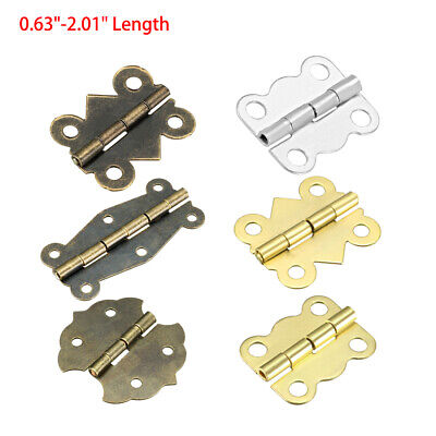 0.63"-2" Jewelry Gift Box Drawer Cabinet Chests Mini Butterfly Hinges w Screws