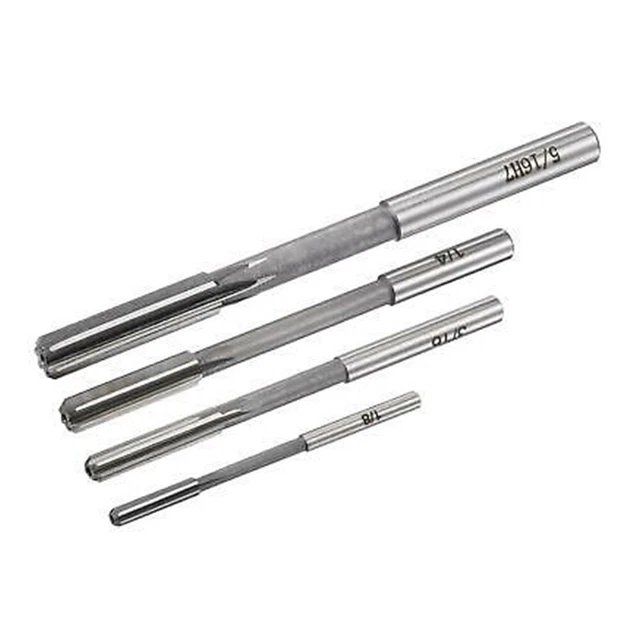 4pcs 1/8 3/16 1/4 5/16 Chuck Reamer H7 HSS Straight Flute 6 Blade Reamers
