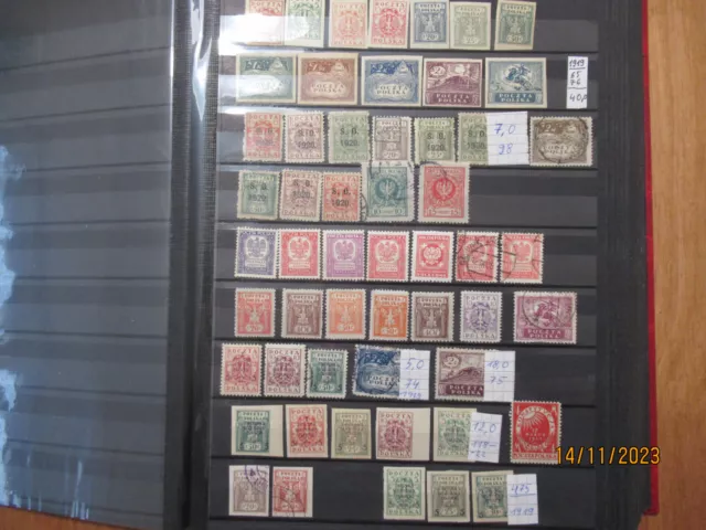 Alte polnische Briefmarken,1 Seite