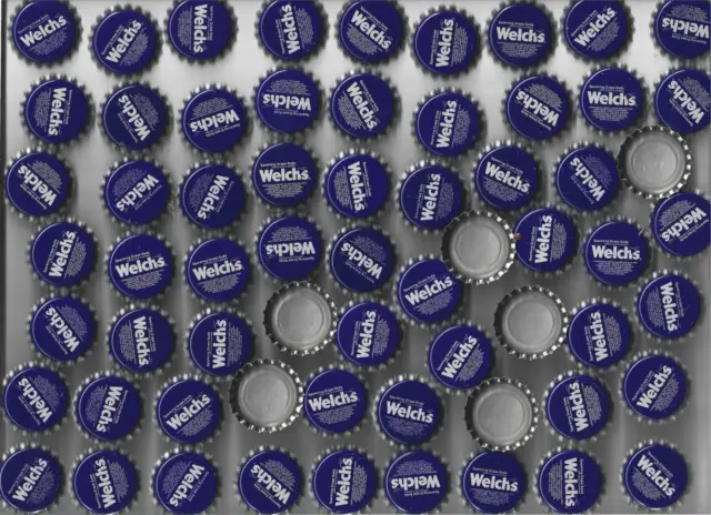 Welchs  Grape Soda  Bottle Caps. 100 Pieces  Plastic Lined Unused  Never Crimped