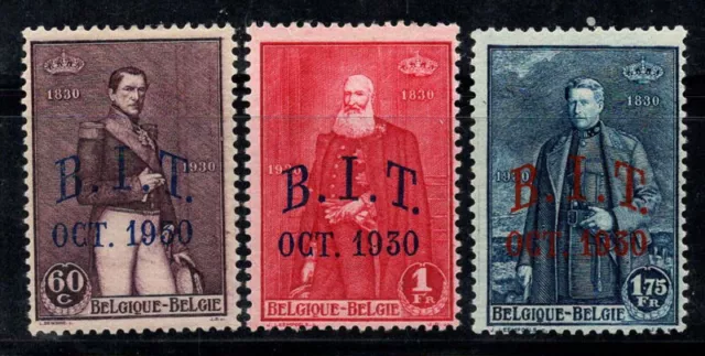 Belgique 1930 Mi. 288-290 Neuf ** 100% surimprimé BIT