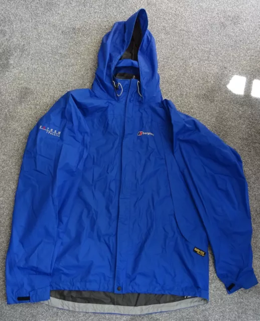 Mens Berghaus Vintage Paclite Extrem Gore Tex Jacket Blue Xl