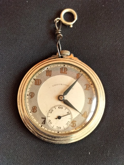 Montre à Gousset Vintage CYMA TAVANNES - Acier Chromé Art Déco Vers 1930 - à Réviser